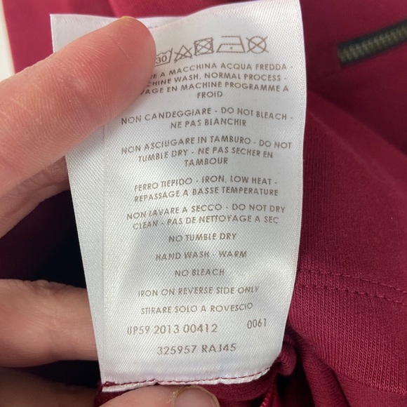 Alexander McQueen 3/4 Sleeve Zip Oxblood Dress L - Picture 10 of 12